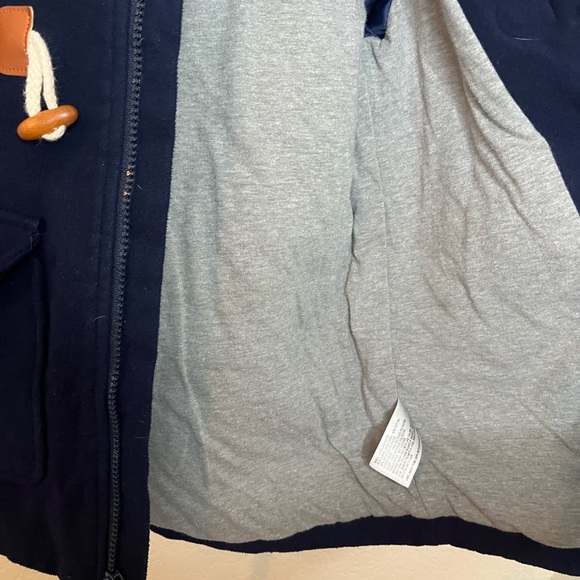 Cat & Jack Navy Pea coat Zipper Toggle Closure with Hood size Small - Picture 9 of 14